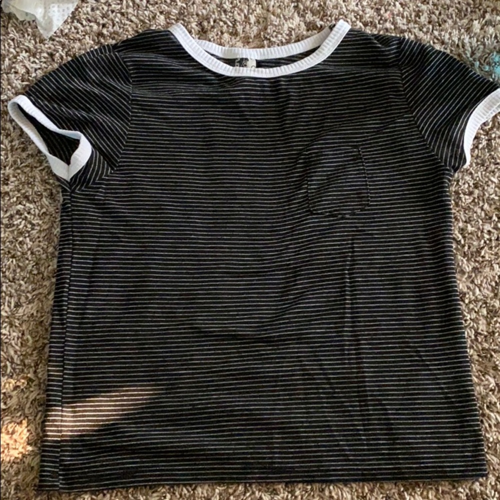 striped t shirt very lightly cropped